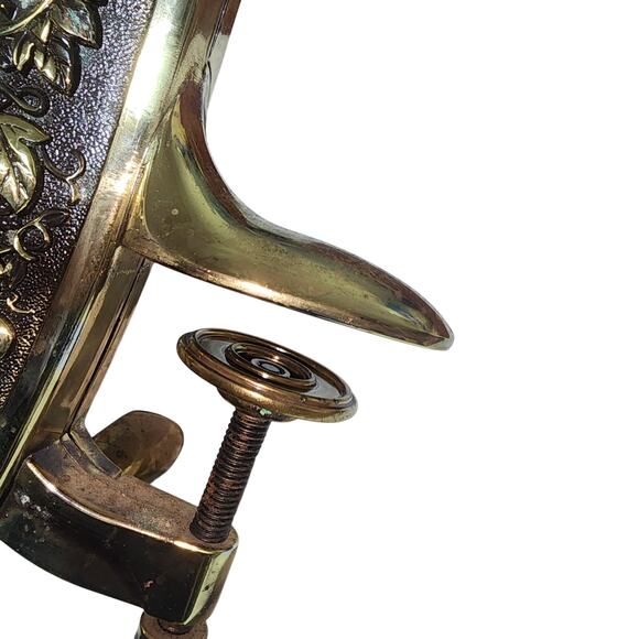 LEGRALE EUC VINTAGE ANTIQUE BRASS & WOOD TABLE TOP BOTTLE OPENER CORK SCREW - Picture 6 of 8